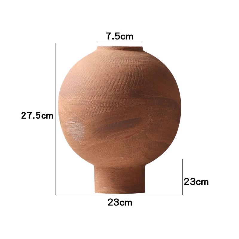 Simple Retro Wabi-Sabi Ceramic Flower Vase - Small Pottery Jar for Arrangements In Model Rooms, Homestays, or Hotels