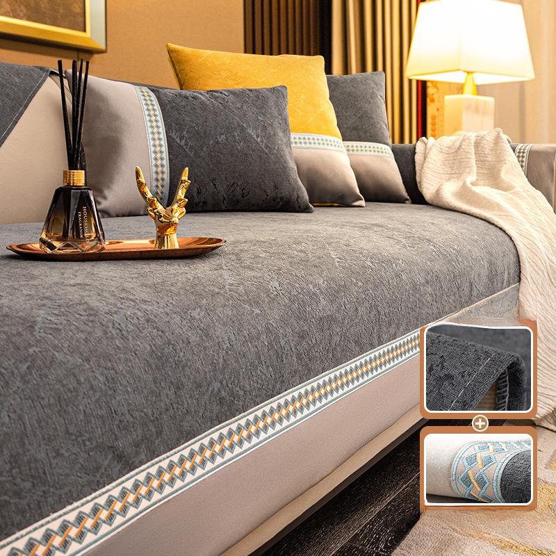 

Легкая роскошная подушка для дивана, универсальная нескользящая современная простая подушка на четыре сезона, новая высококачественная ткань на седло для дивана 70*70