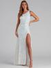 New Sequined Sleeveless Slit Single Shoulder Strap Tight Party Dress Dress (3 Colors)