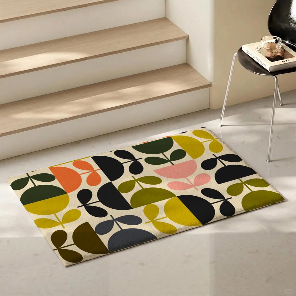 Designer O-Orla KielyS Floor Mat Eco-Friendly Flannel Doormat Non-Slip Odorless Soft Short Plush Indoor Floor Rug