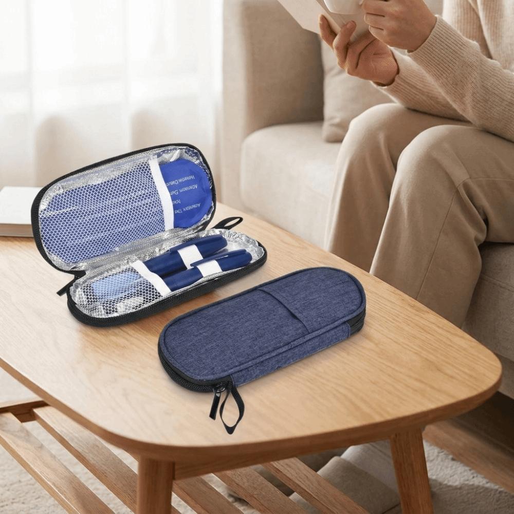 Efficient Insulin Cooler Zippers Closure Thermal Insulated Cooler Insulin Cooling Bag Home Use