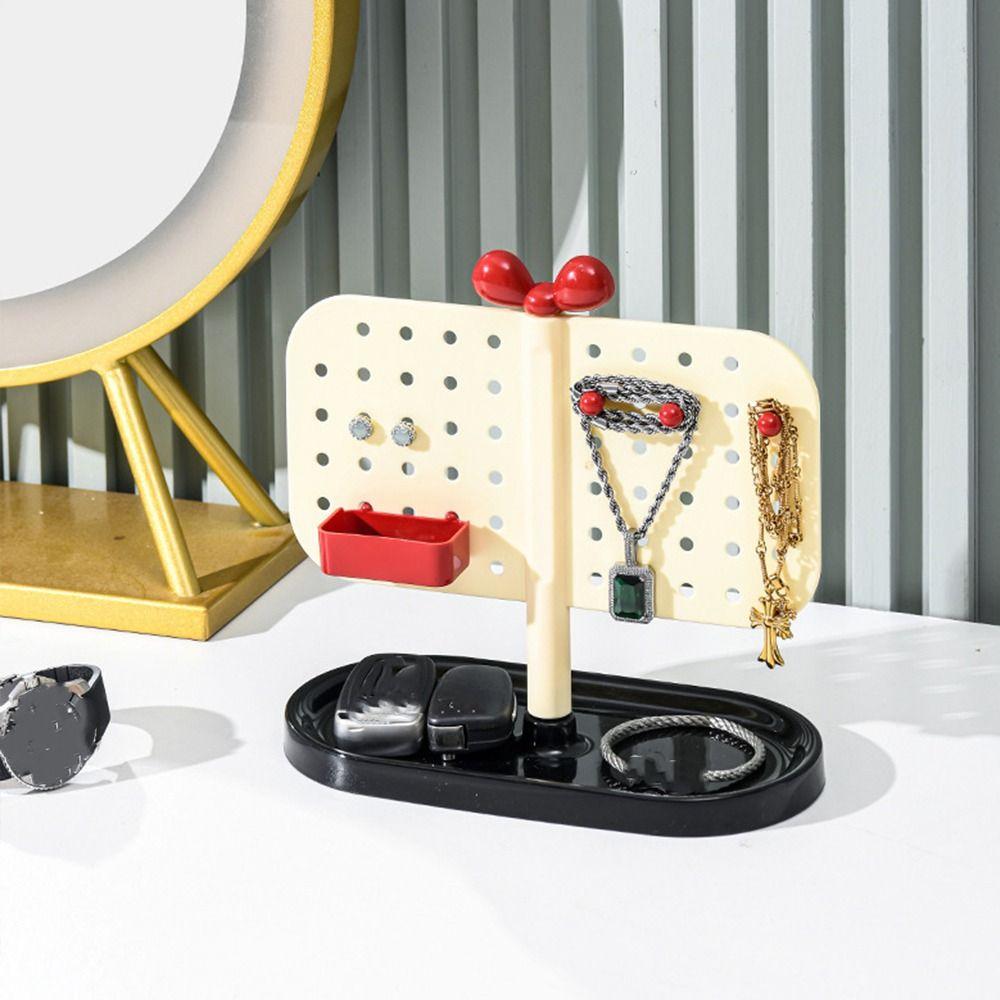 Bow Perforated Board Storage Rack DIY Porch Ornaments Storage Box New Vertical Perforated Board