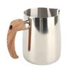 Milk Frothing Cup Inner Scale 304 Stainless Steel Dripless Spout Coffee Steaming Pitcher with Handle Original Color