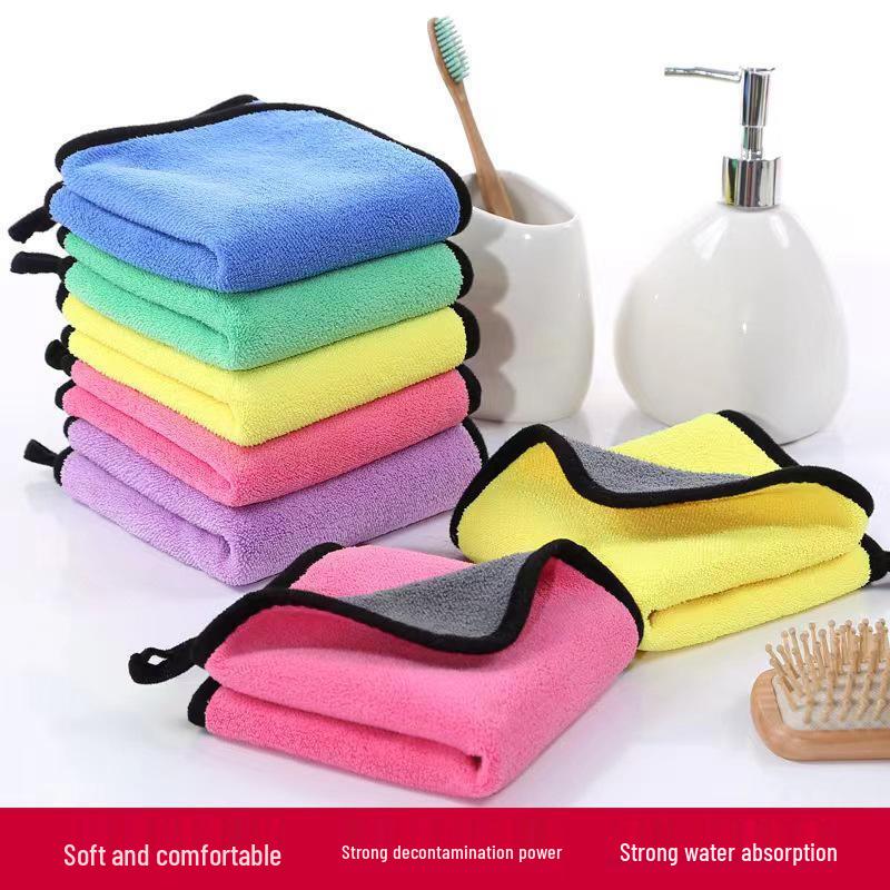 Coral Fleece Double-Sided Car Cleaning Towels (10-Pack) 30x30cm 400GSM