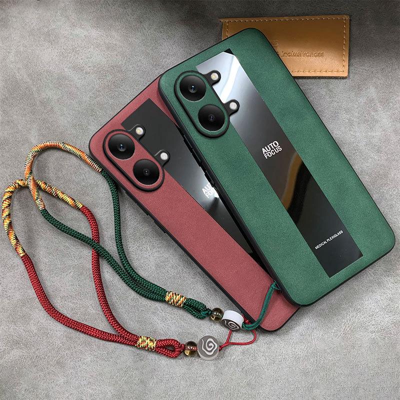 Sheepskin Leather Carbon Fiber Texture Pattern Case For Poco X8 ProMax F8 Ultra X/M/F 7 6 Pro Hypercar Design Protect Back Cover