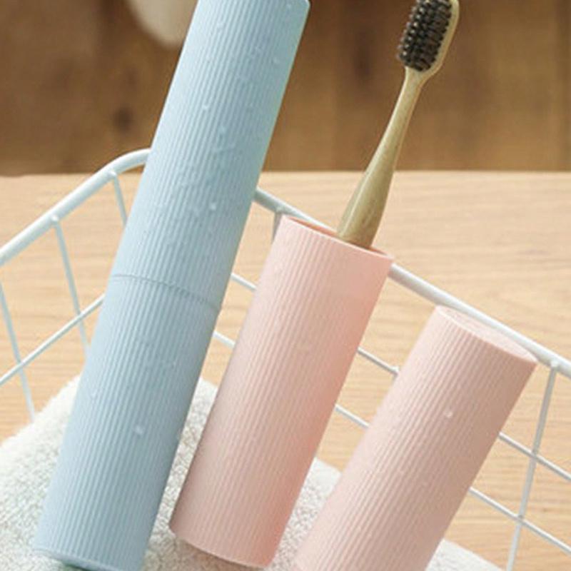 Travel Toothbrush Cup with Cover and Toothbrush Holder, Bathroom Organizer for Brushes and Toothpaste, Convenient Storage Tool, Mouthwash Cup