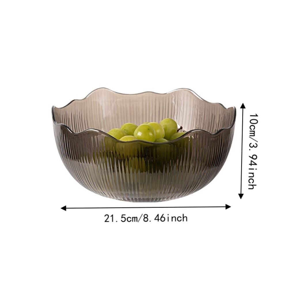 Flat Bottom Fruit Bowl Wave Edge Serving Dishes Fashionable Look Snack Basket Home Organization