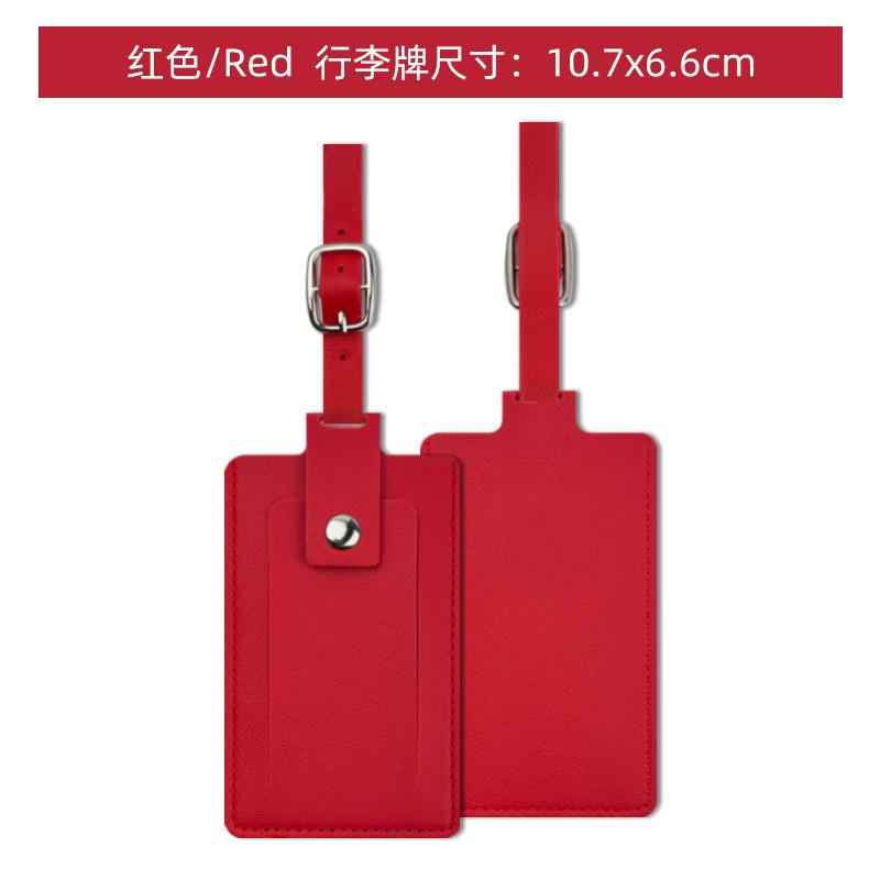 PU Leather Luggage Tag for Women Men Travel ID Holder Suitcase Label Portable Boarding Tag Accessories