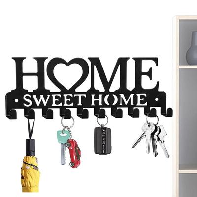 Wall Mounted Key Holder Metal Key Rack Hanger Keyring Hook Organizer Decorative Key Holder Rack Home Entryway Wall Decor Hook