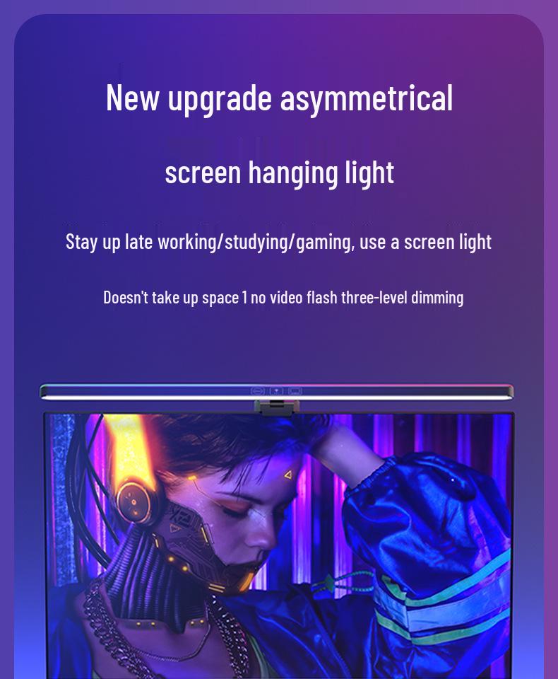 Gebogene Monitor-Augenpflege-Hängeleuchte für Studium & Arbeit