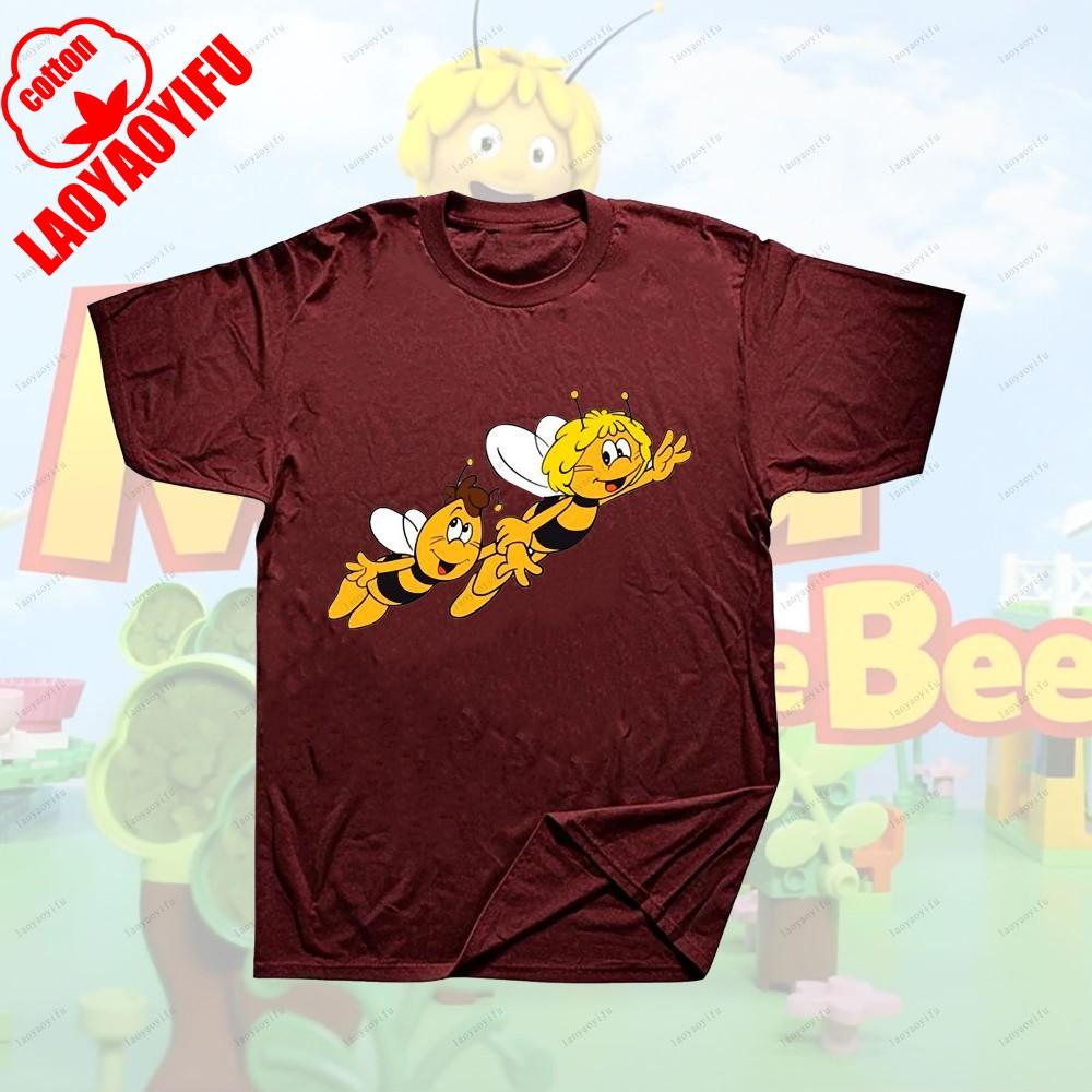 Maya The Bee Movie Cartoon Character T-shirts Cartoons T Shirt Breathable Camisetas Harajuku Creative Cool Trending T Shirt