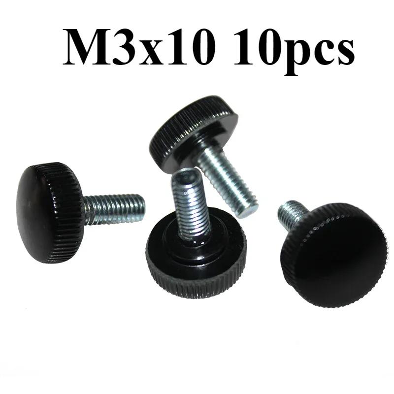4.8 Grade carbon steel Screw Screw Bolt M3 M4 Metric Male x 6-35mm Thread Legnth With phenolic plastics knurling Head