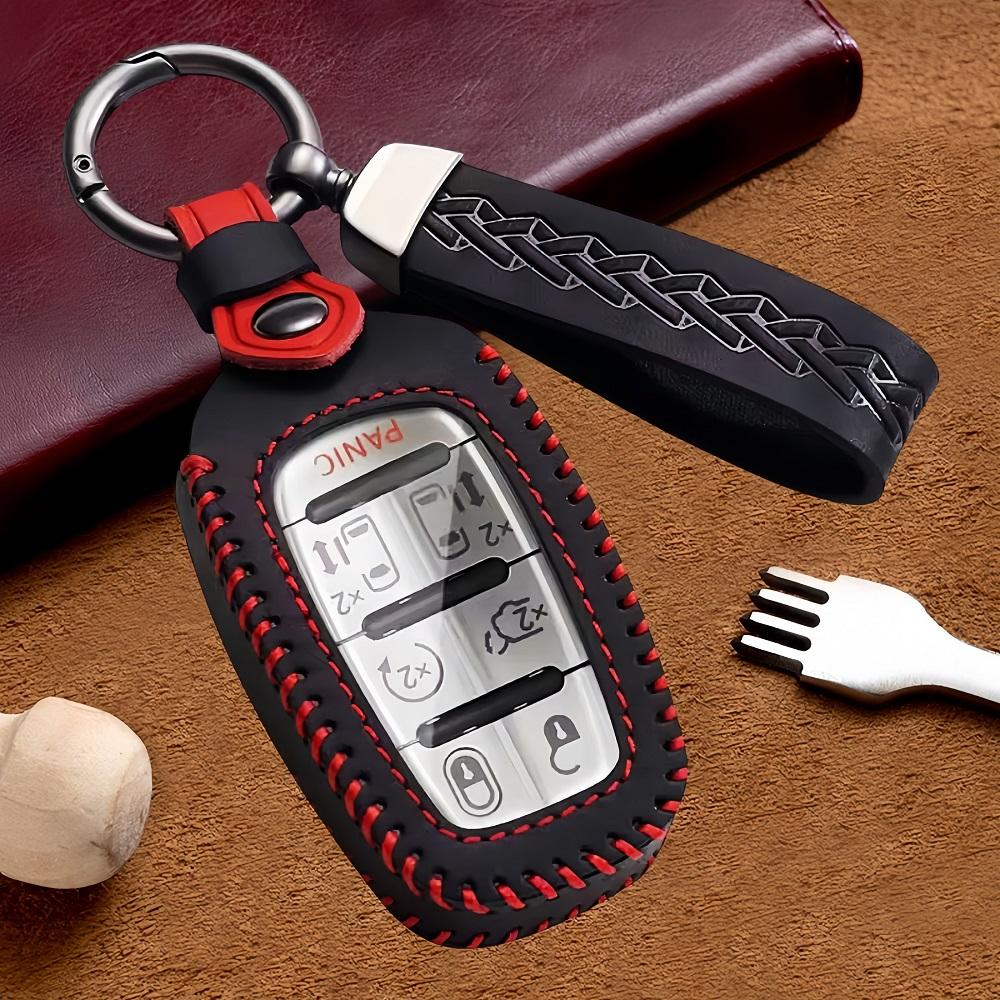 

Car Key Cover Fob Case Protector Holder Shell For Chrysler Voyager Pacifica Touring Limited 2017-2024 Auto Accessories чёрный