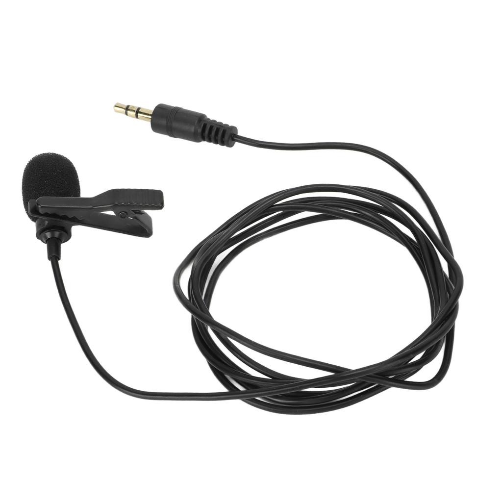 Lavalier Microphone Noise Reduction Omnidirectional Clip On Mic for Interview Streaming