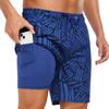 [SOVCDEUY] Men's Swimwear Beach Shorts, Above-the-Knee, Surf Shorts, Amphibious, Stretch Inner Lining, Elastic Waist, Sauna, Resort, Summer, Sports, H