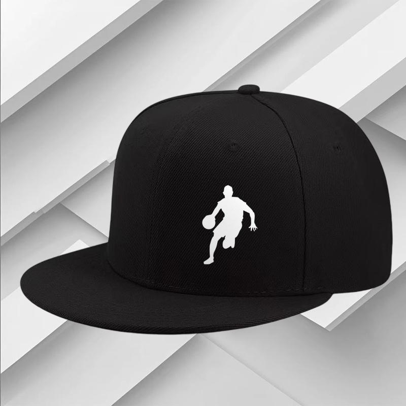 Hip-hop Baseball Cap with Flat Brim, Adjustable, Suitable for Men and Women s Outdoor Street Sports чёрный