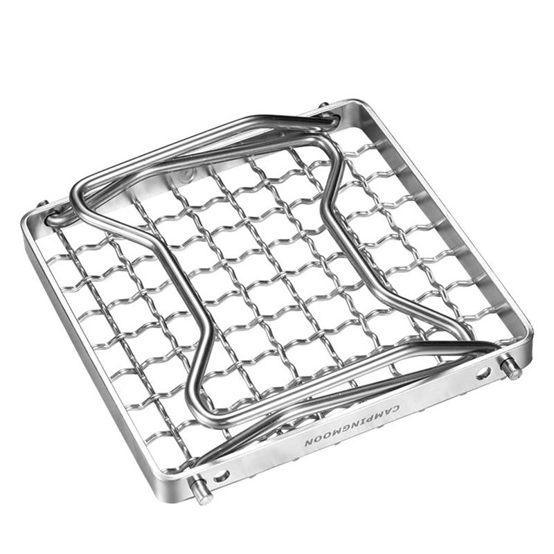 Outdoor Folding Grill Gas Barbecue Tool BBQ Portable Mini Campfire For Camping Picnic Grate Stainless Steel Stove Stand