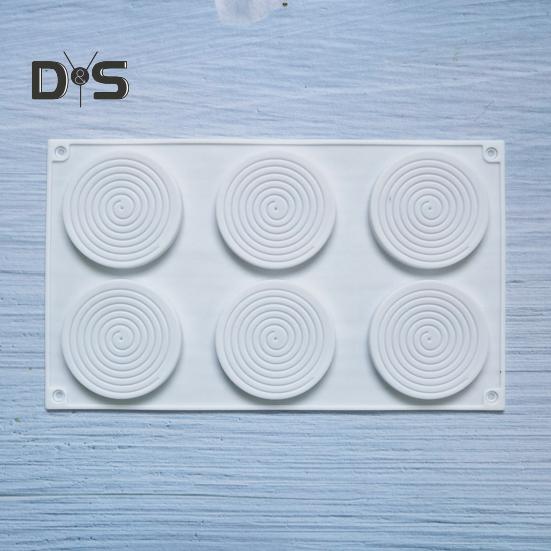 Wiederverwendbare Schokoladenform, weich, nützlich, sechs Schwerkraft-Kuchenform