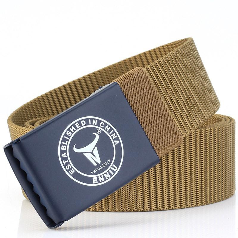 TUSHI Korean Style Pants Belt All-matching Student Canvas Men s Casual Large Size Trend Automatic Buckle 120cm