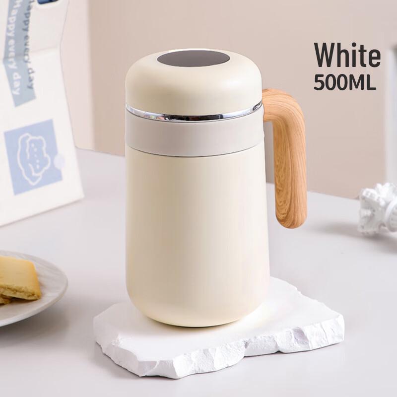 OLOEY 316 Stainless Steel Insulated Mug with Wood Handle