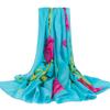 Extra Large Chiffon Printed Scarf White Shawl Dual-purpose Women's Korean Version Autumn and Winter Long Scarf Beach Towel for Women