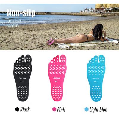1Pair Stickers Shoes Stick On Soles Sticky Pads for Feet Beach Socks Waterproof Hypoallergenic Adhesive Pad For Walking Freely Insoles