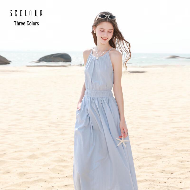 Sancai Women s Round Neck A-Line Maxi Dress XL