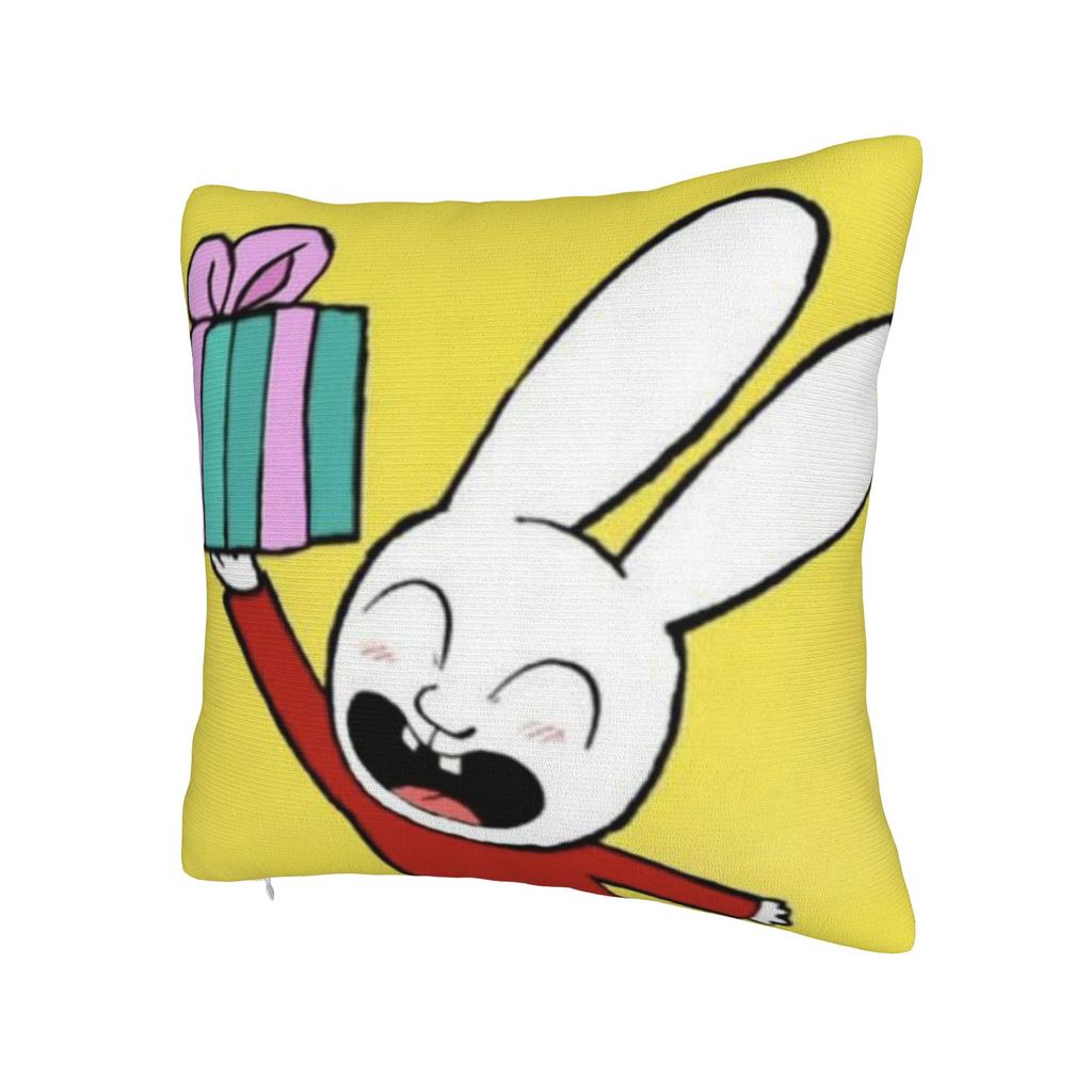 S-Simon Super Rabbit Pillow Cover Soft Cushion Cover Novelty Pillow Case For Living Room Sofa
