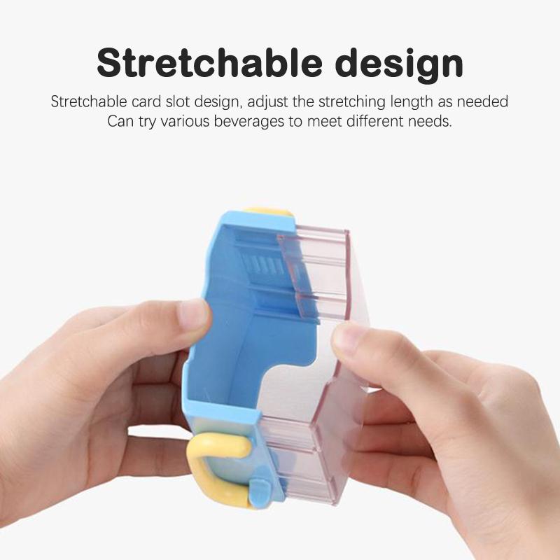 Cup Milk Holder Adjustable Safety Plastic Baby Toddler Juice Box Drinking Anti-Squeeze Cup Holder Adjustable Milk Cup Holder