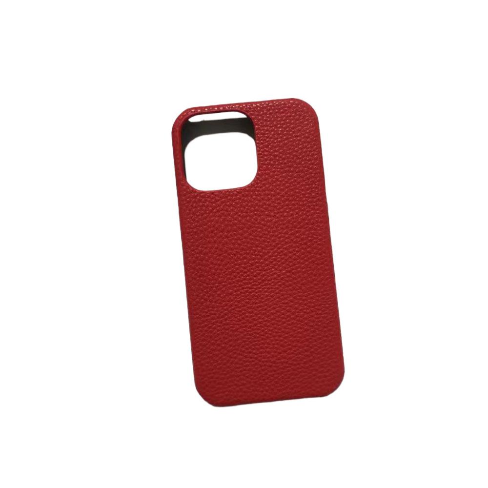 New lychee pattern Apple 15/16/17 mobile phone case half pack 16pro heat dissipation 16promax hard phone case