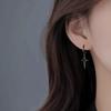 2024 Four-Pointed Star 925 Sterling Silver Needle Stud Earrings: High-End Light Luxury Women's Ear Jewelry