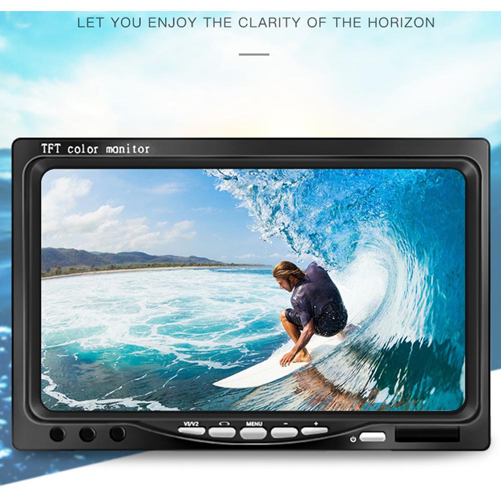 Universal 7 Inch  HD Screen Car Monitor Security Monitor Parking Assistance  Rear View Camera Optional
