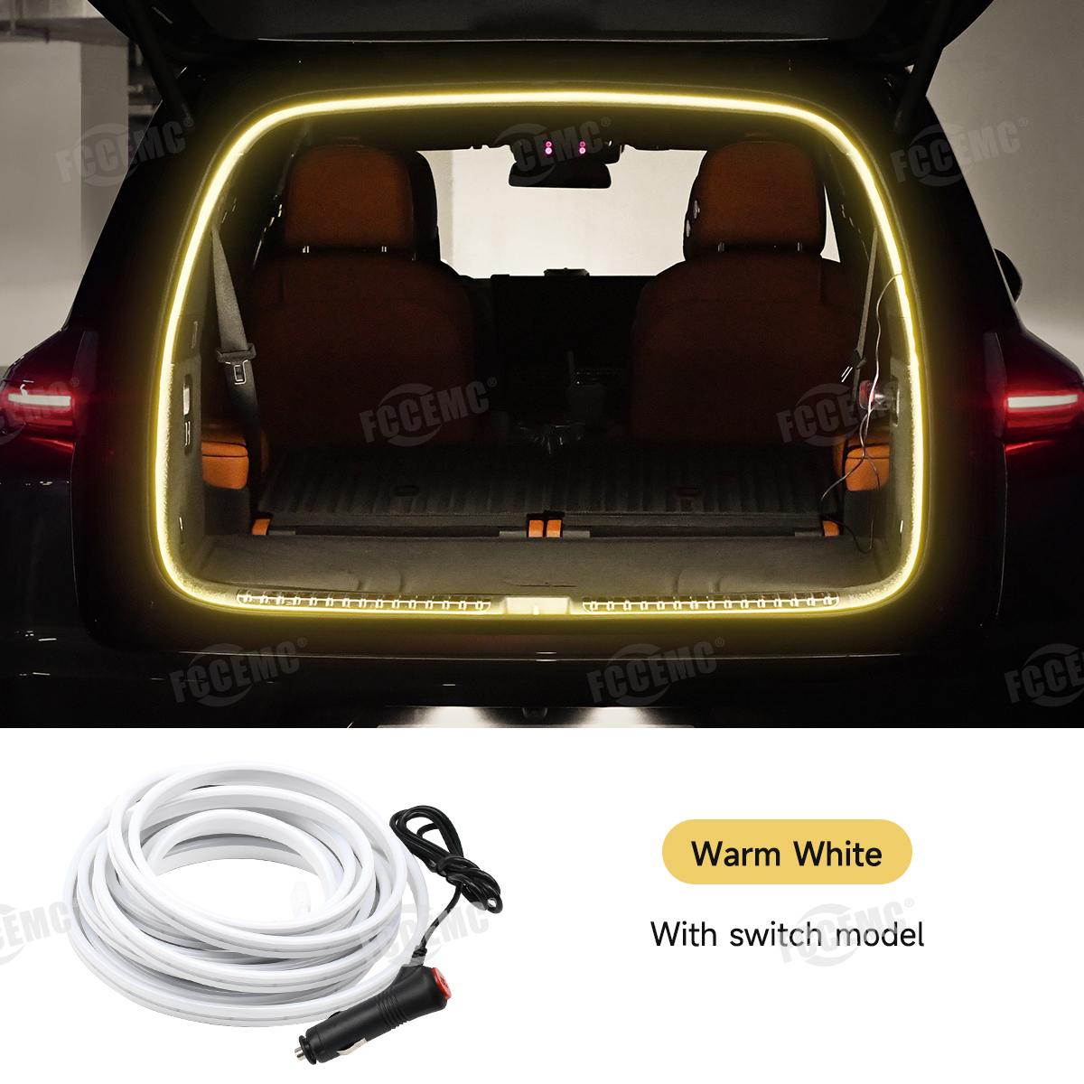 

5M автомобильный багажник окружающего света полосы с сигары магнитной индукции модифицированной светодиодной атмосферной лампы для Tesla Model Y электромобилей