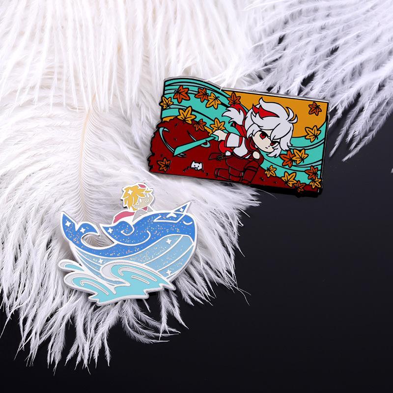Character Cartoon Creative Metal Enamel Badge Charming Anime Style Brooch For All Occasions