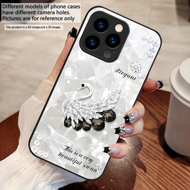 A Twinkling Little Pearl For iPhone 17 Air 16 E 15 14 13 Plus 12 Mini 11 17 Pro Max XR Xs Max 16E 7 8 Tempered Glass Phone Case