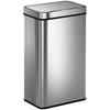 60 L Sensor Can, Sensor Bin with Soft-Close Lid, Fingerprint-Proof Stainless Steel, Silver Tone