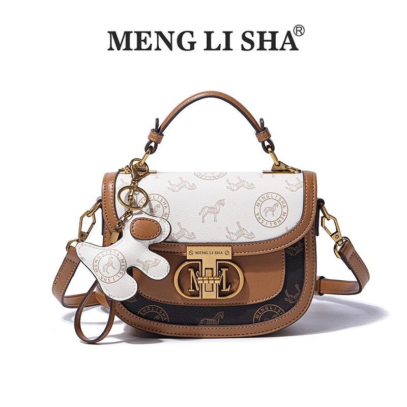 OEM 2 New niche retro printed shoulder messenger bag commuter versatile portable saddle bag