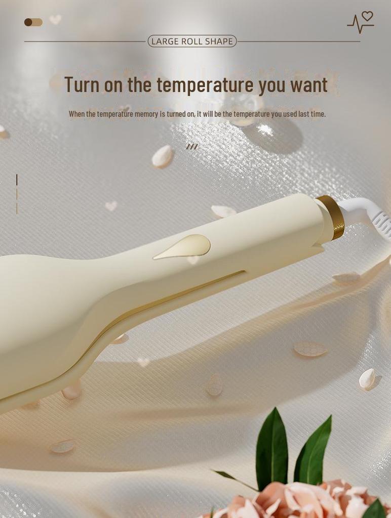 36MM French Egg Roll Curling Iron: Water Ripple & Big Wave Styling Tool for Home and Dorm Use