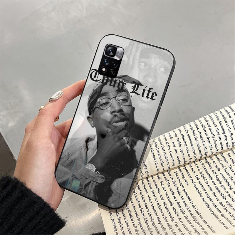 Phone Case For Xiaomi Redmi note 13 12 Pro 11S 11 10 Pro 10S 12S Redmi 10 10C 9C 13C Tupac 2pac Singer Case