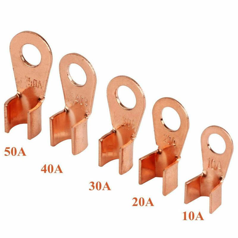 70x 5Type Auto Car Open Barrel Wire Crimp Connector Copper Ring Lug Terminal Kit