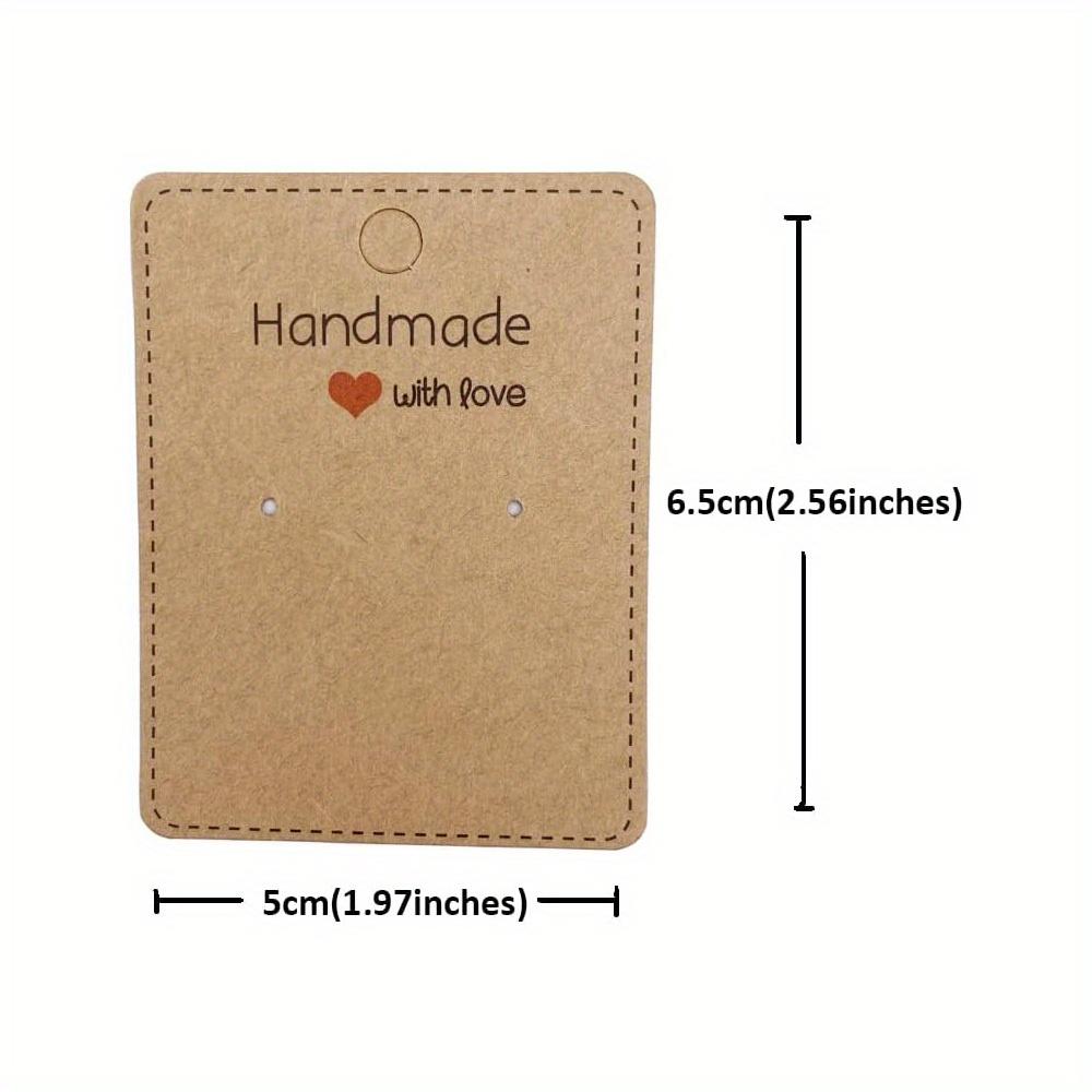 100 Stück Ohrring-Verpackungskarten-Set – DIY-Clips, Präsentationskarten mit Beutel, Papierkarten für Schmuck (Ohrringe, Ringe, Anhänger)
