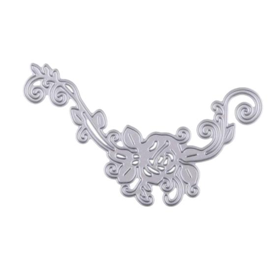 Flower Corner Cutting Die DIY Scrapbooking Photo Album Decor Embossing Stencil