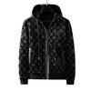 2024 Vinter Europeisk High-End Herr Suede Tryckt Huva Bomullsjacka - Casual Varm Rock