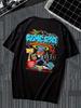 Trippy Cosmic Space UFO Tee with Alien Head and Vibrant Psychedelic Print 100 Cotton Unisexs Tshirt Summer Fun Streetwear