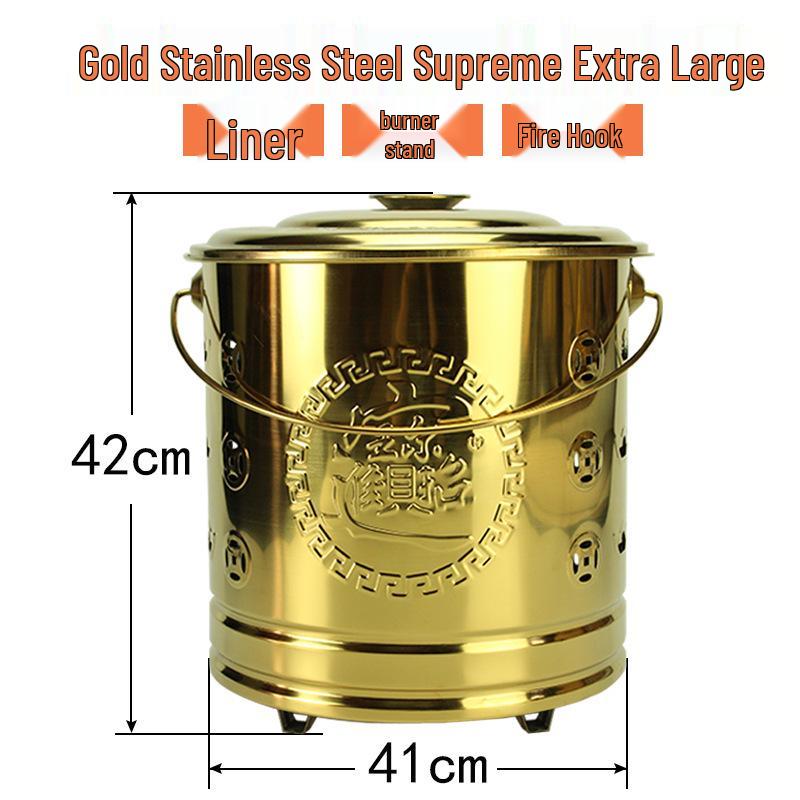 Stainless Steel Paper Burning Basin - Fire Pit and Incinerator Bucket