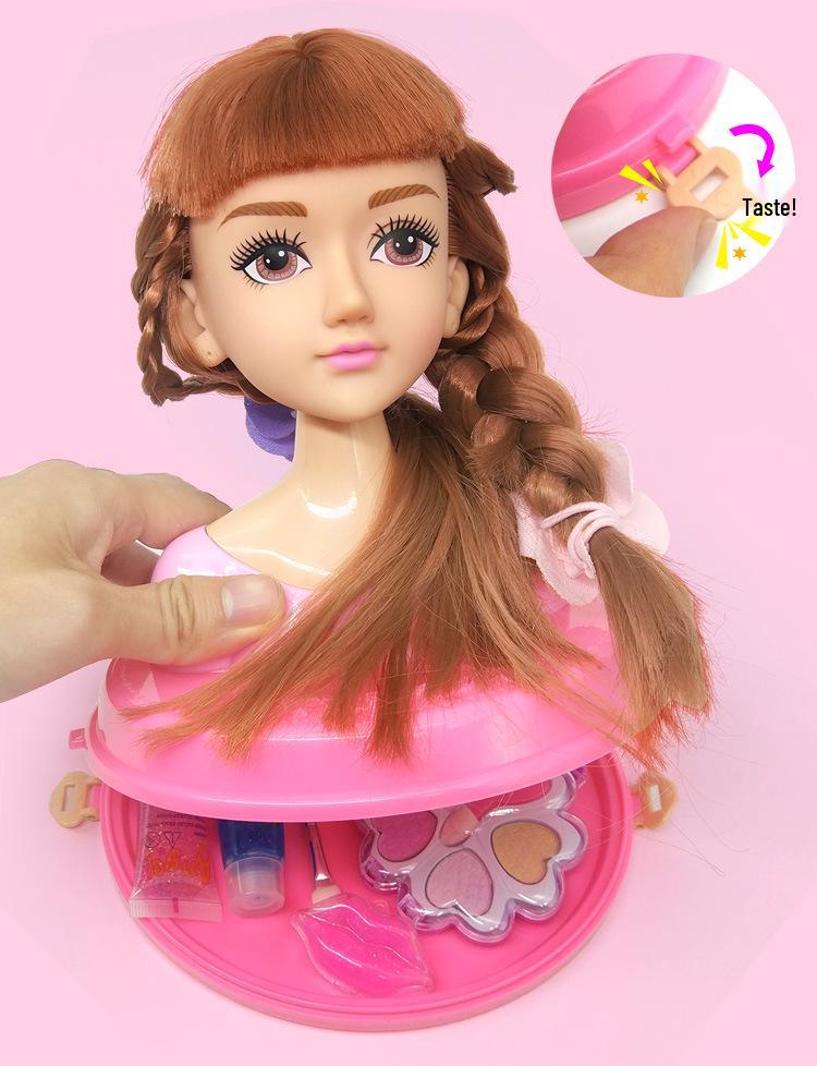 Hair Styling Barbie Doll Set: Half-body Princess Makeup Toy for Girls