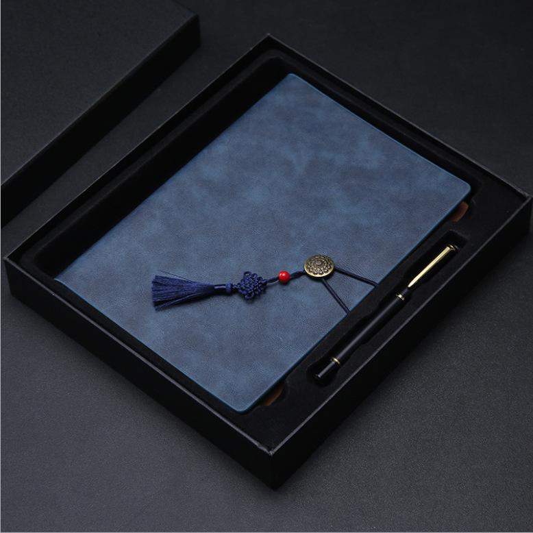 Retro Chinesischer Knoten A5 Loseblatt-Notizbuch - Business-Stil B5 Notizblock mit individuellem Logo