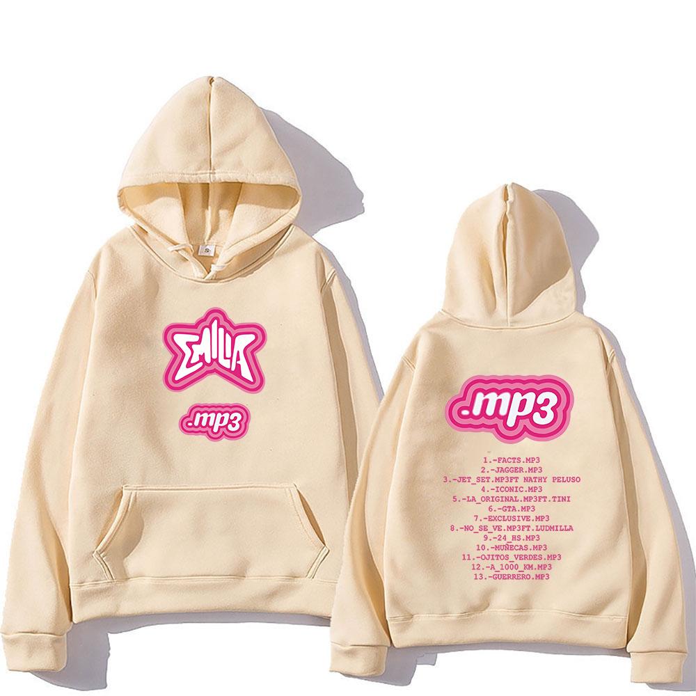 Album MP3 Emilia Mernes Fashion Herren Hoodie Damen Hoodies Harajuku Ästhetik Unisex Streetwear Fleece Pullover Sweatshirt Vintage