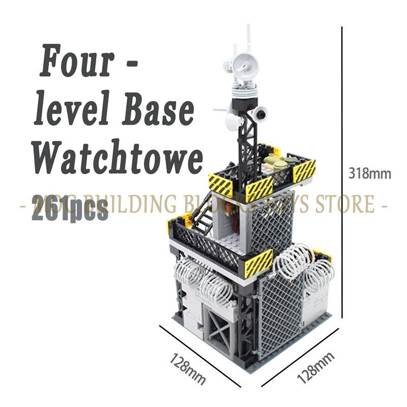 Militaire basis gevangenis scène MOC Bouwsteen Set Blok Bakstenen Architectonisch Ontwerp Compatibele Accessoires Speelgoed Speelsets