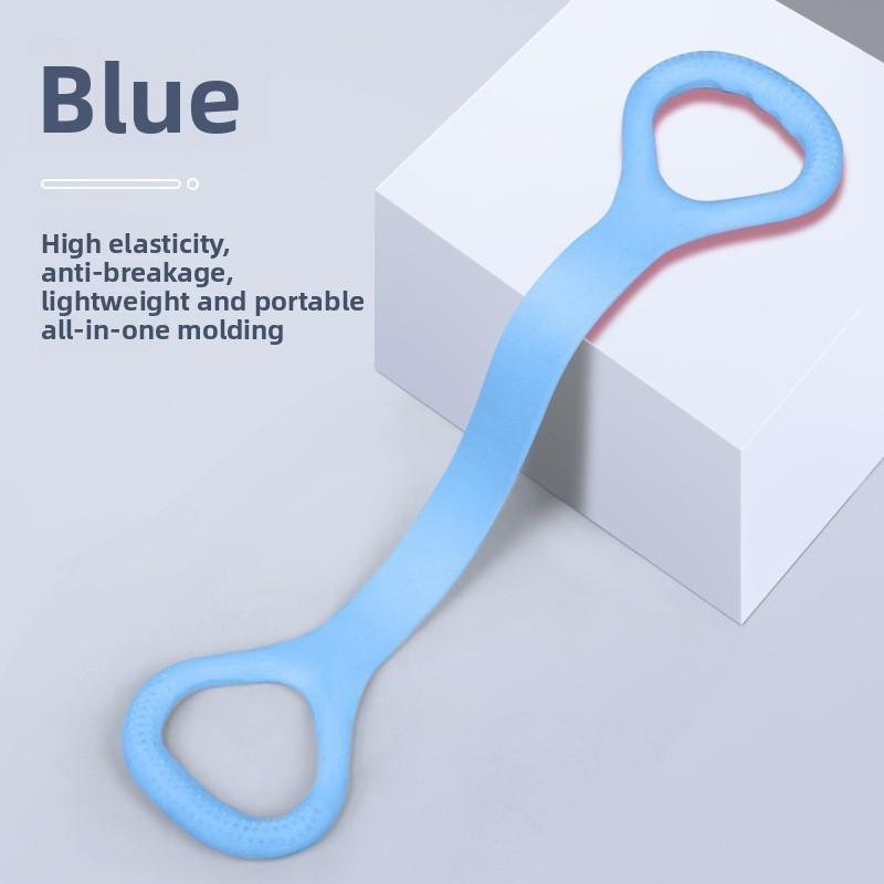 

1 шт. Фитнес-ремень для подтягиваний, эспандер в форме восьмерки, эластичный ремень для йоги, артефакт для растяжки плеч и спины, эластичная лента сопротивления в форме восьмерки 1PCS синий